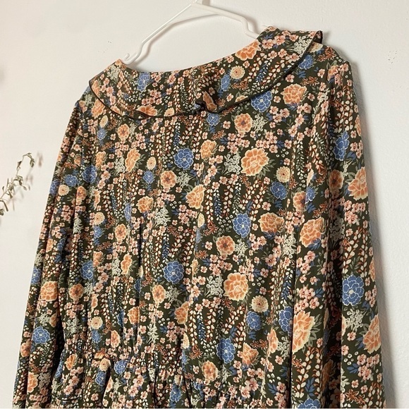 CITY STUDIO Womans Ruffle V neck  Multicolor Dress Tiered Ruffle Long Sleeve XXL - Picture 6 of 16